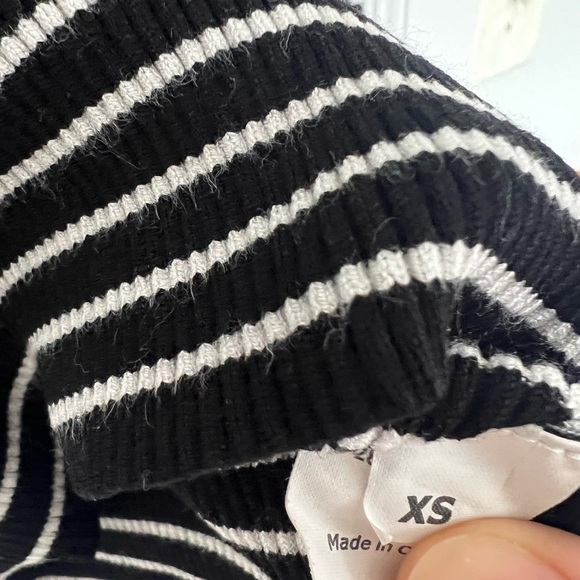 La Ligne black and white stripe slim fit turtle neck - Picture 5 of 6